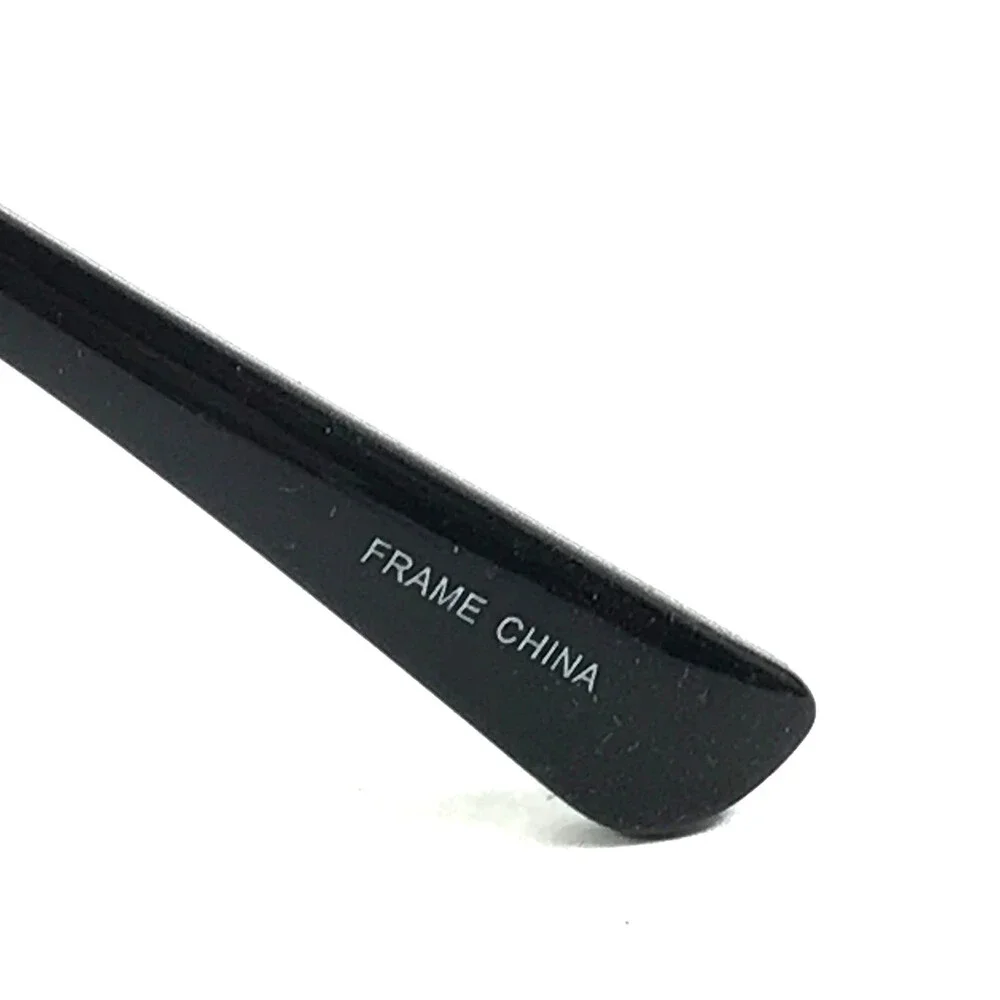 Enhance Eyeglasses Frames 4139 BLACK Polished Rectangle Full Rim 54-18-145